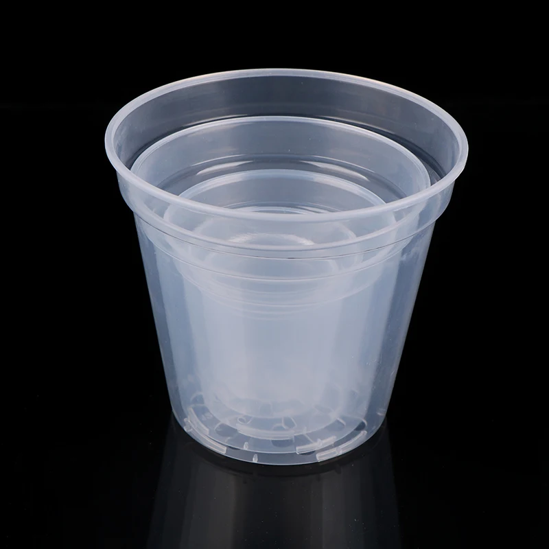 Maceta redonda de orquídeas para el hogar, contenedor transparente para guardería, contenedor de orquídeas, maceta de inicio redonda