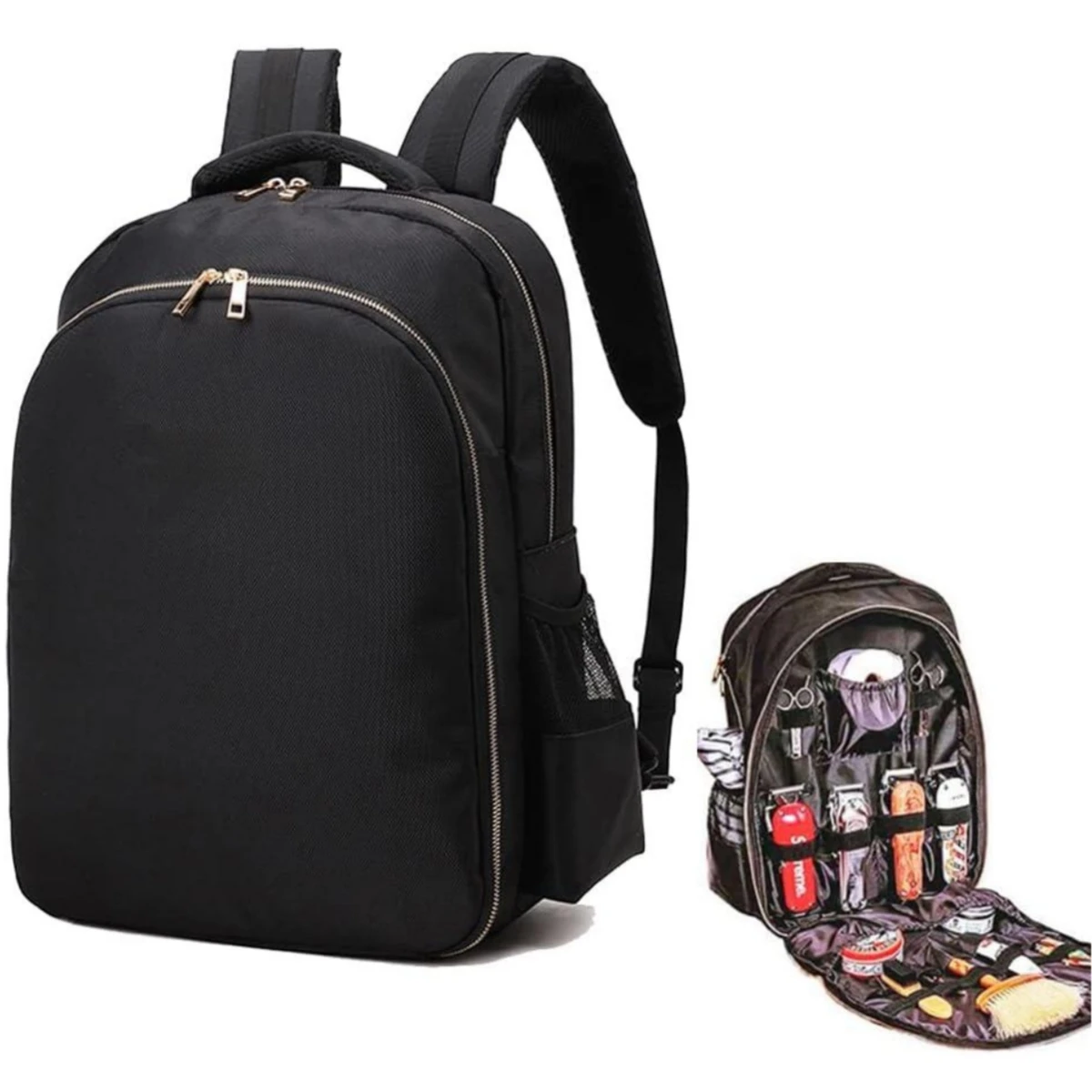 Mochila para suministros de peluquero, organizador portátil para cortaúñas, bolsa de herramientas de peluquero, bolsa de viaje de gran capacidad, bolsa de almacenamiento para hombros para salón