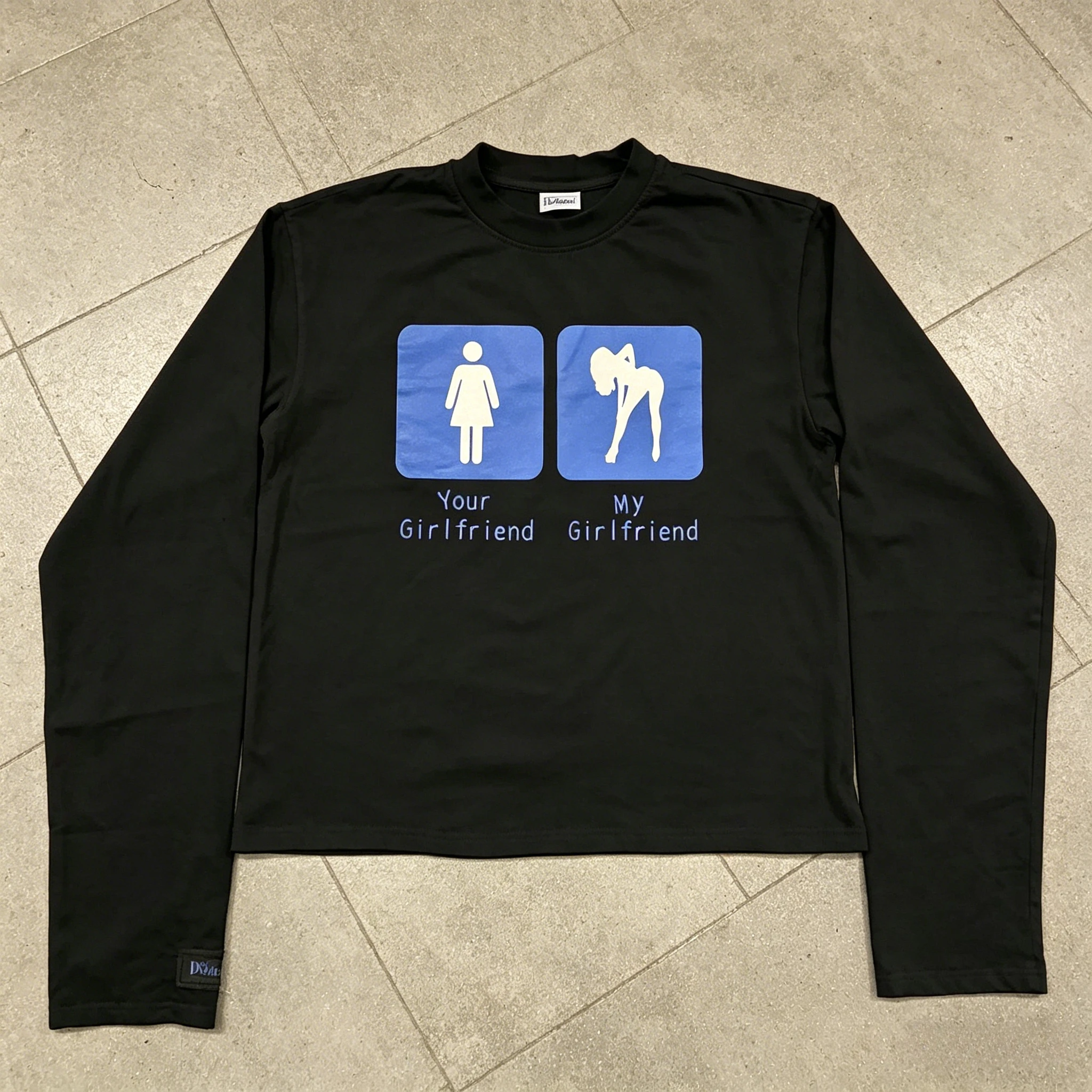 Sudadera de punto de manga larga con cuello redondo estilo Y2K Harajuku, retro, unisex, para streetwear, con la frase 'I Only Want Baddies'