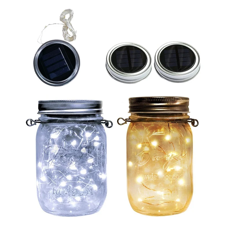 Luz de hadas decorativa Solar para exteriores, Control de luz impermeable, energía Solar, tapa de luz decorativa de vidrio, accesorios, cuentas de lámpara Solar