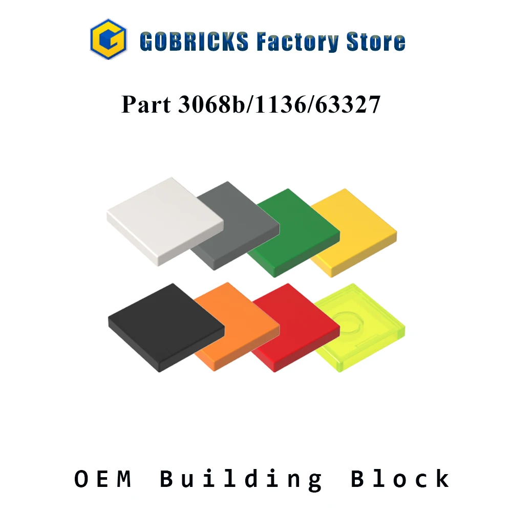 Gobricks-bloques de construcción para niños, 10 piezas, montaje de piezas, azulejos planos 2x2, compatibles con 3068, juguetes educativos para niños