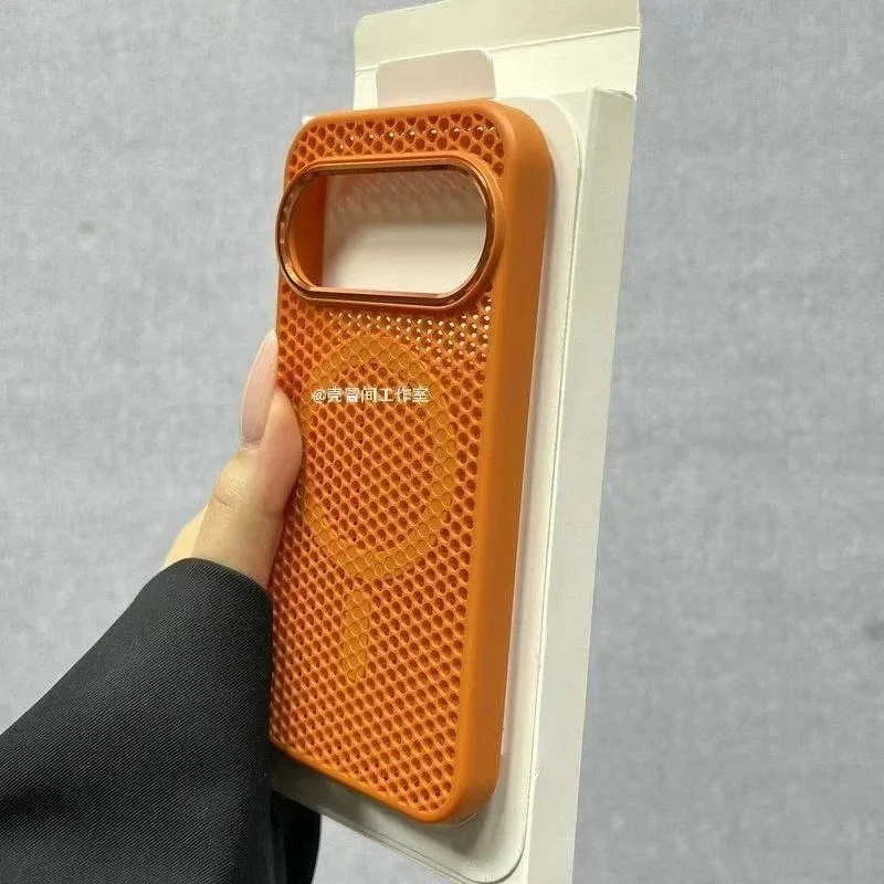 Funda para Google Pixel 10 Pro XL 11 Pixel11, cubierta protectora de malla de nido de abeja con refrigeración magnética MagSafe, carcasa con marco de lente de Metal