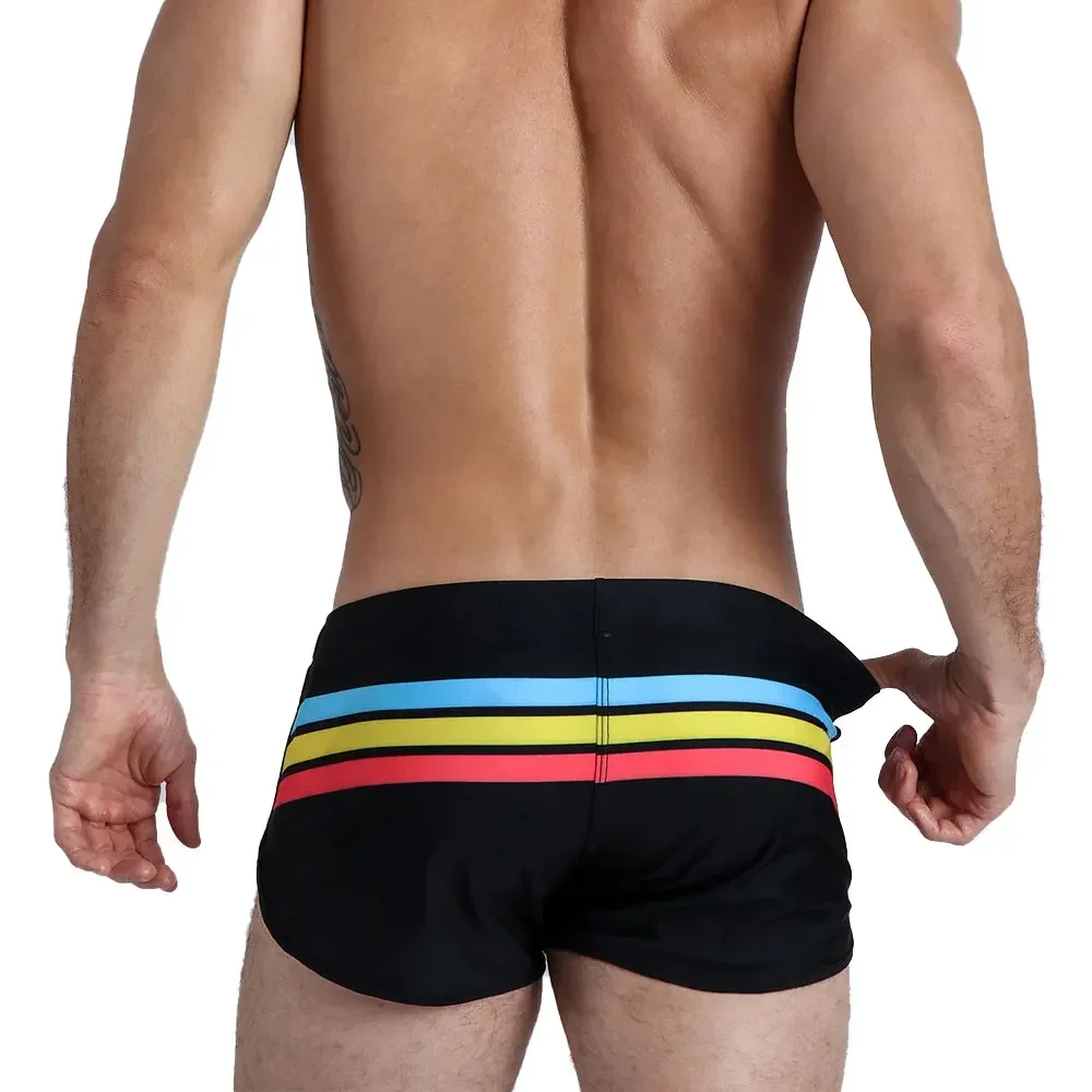 Bañador corto de secado rápido para hombre, traje de baño corto tipo bóxer, ropa de playa