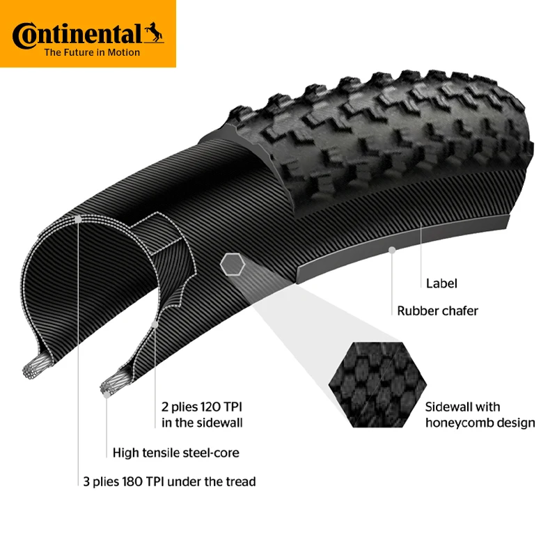 Continental MTB Tire Race King 26 27,5 29 2,0 2,2 llanta de neumático 180TPI bicicleta sin plegable neumático de alambre de acero antiperforación