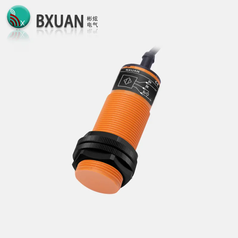 Sensor de Alimentación M30 12-24VDC/20-250VAC, Sensor de Proximidad Capacitivo, Sensor de Interruptor de 3 Cables CC y 2 Cables CA
