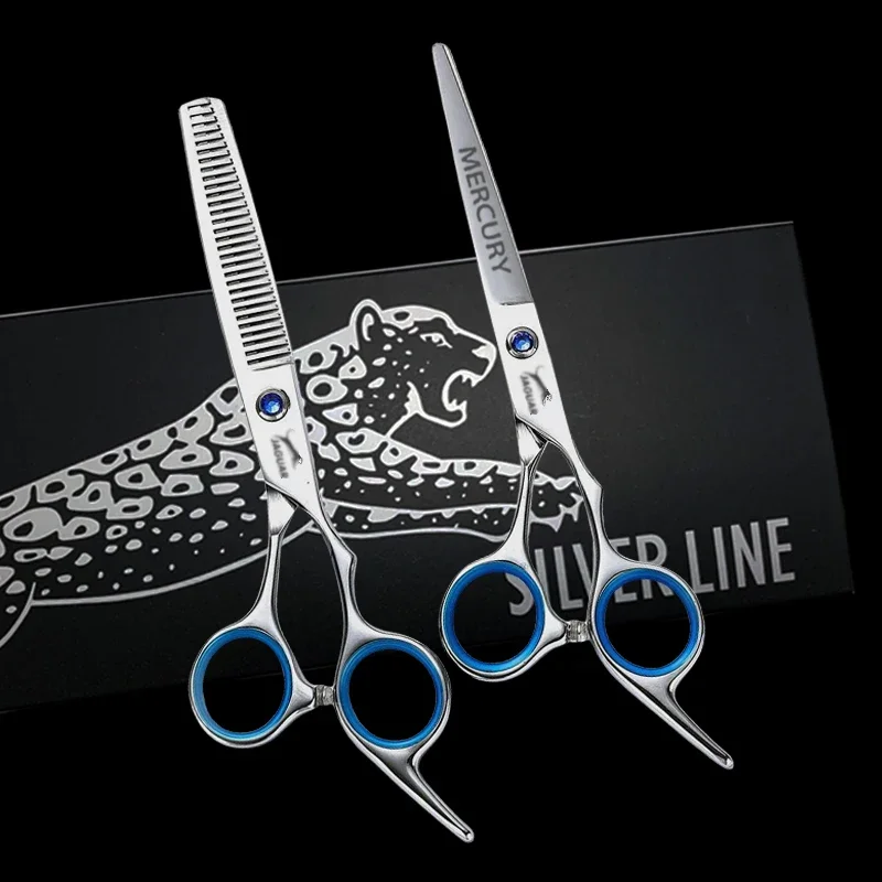 Tijeras de Peluquería de 5.5 y 6 Pulgadas, Herramientas de Peluquería, Tijeras Profesionales de Alta Calidad para Cortar y Entresacar Cabello, Tijeras de Salón