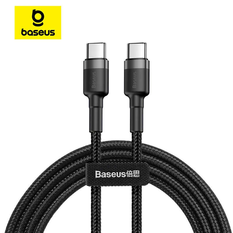 Baseus 100W USB C a USB tipo C Cable para iPhone 15 Plus Pro max USB C PD Cable de carga rápida USB-C tipo-c Cable para Macbook Pro