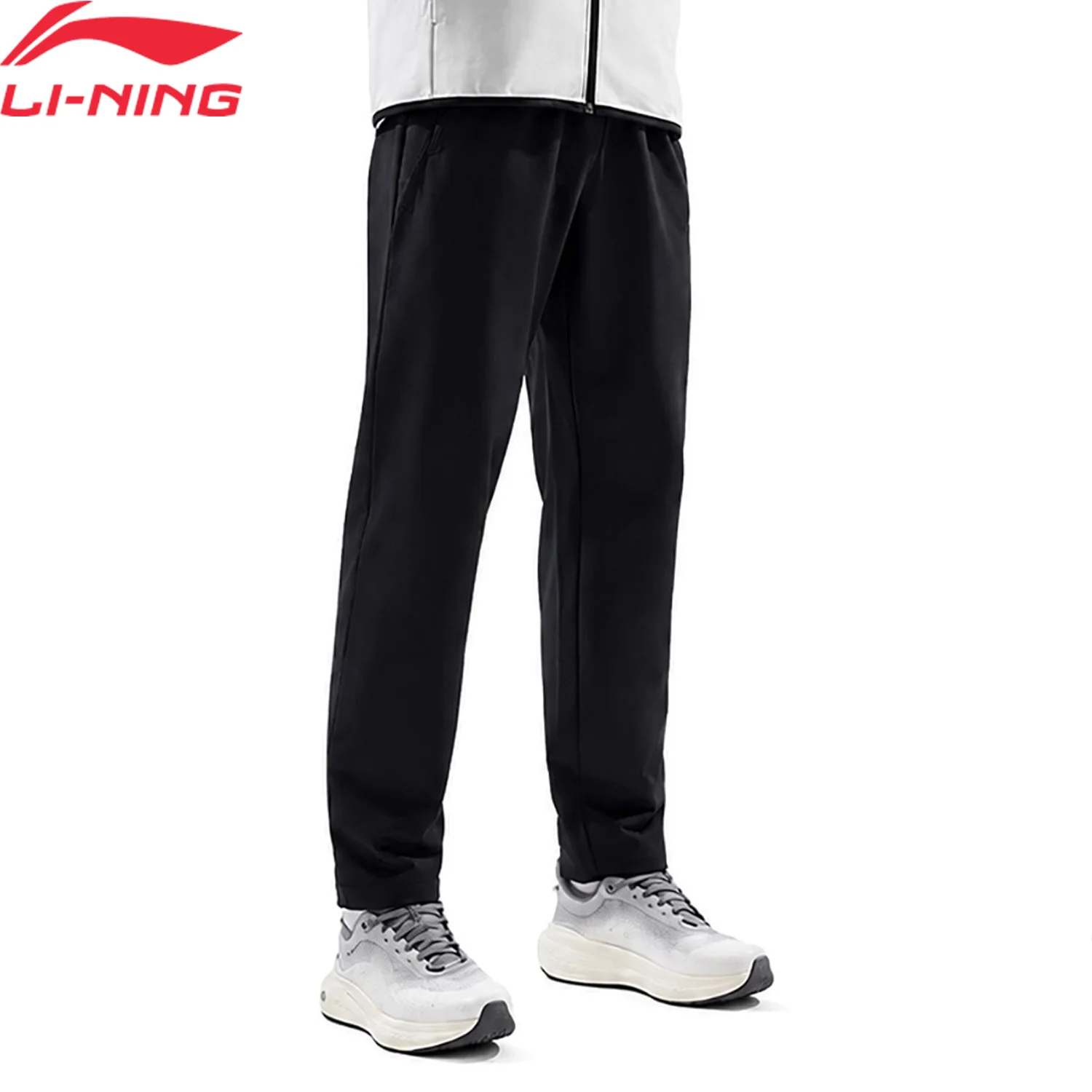 Li-ning pantalones deportivos de entrenamiento para hombre LN a prueba de agua 89,8% poliéster 10,2% elastano Reguler Fit forro pantalones de Fitness AYKW047