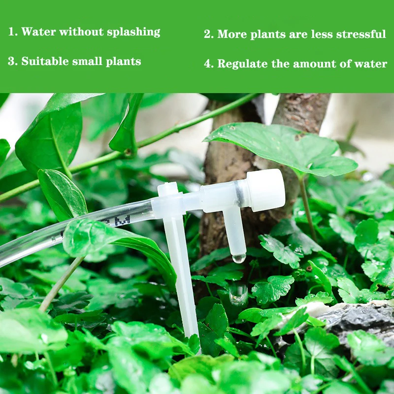 Kit de riego por goteo para jardín con válvula reguladora, dispositivo de riego de plantas en maceta, manguera de 4/7mm, ahorro de riego, microgotero para invernadero