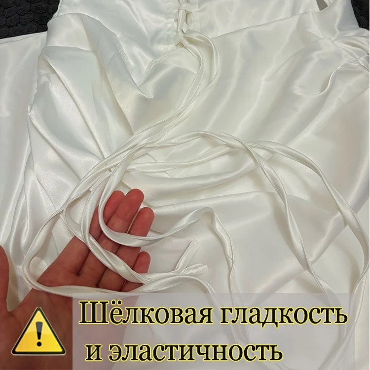 Suninheart elegante vestido con corsé sin tirantes, minivestido drapeado de satén blanco Sexy con bufanda, vestidos de fiesta de cóctel para mujer