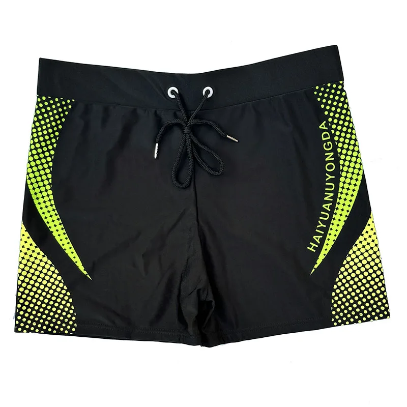 Traje de Baño para Hombre con Estampado Geométrico y de Letras, Talla Europea, con Cordón Ajustable, Secado Rápido y Elástico, para Verano