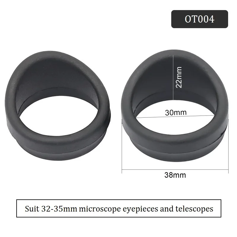 Protector ocular de goma para microscopio estéreo, accesorios para telescopio, 1 par