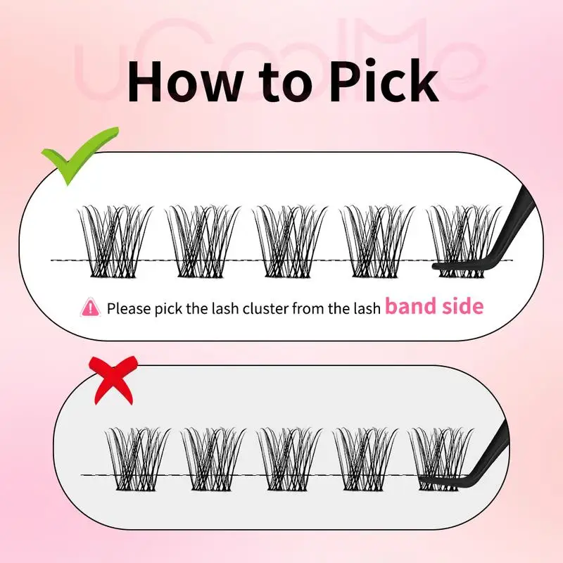 Pestañas Postizas uCoolMe Lashes Venus de Longitud Única, 80 Piezas, Banda Invisible, 8, 10, 12, 14, 16 mm, Extensiones de Pestañas de Tamaño Uniforme y Cero Desperdicio