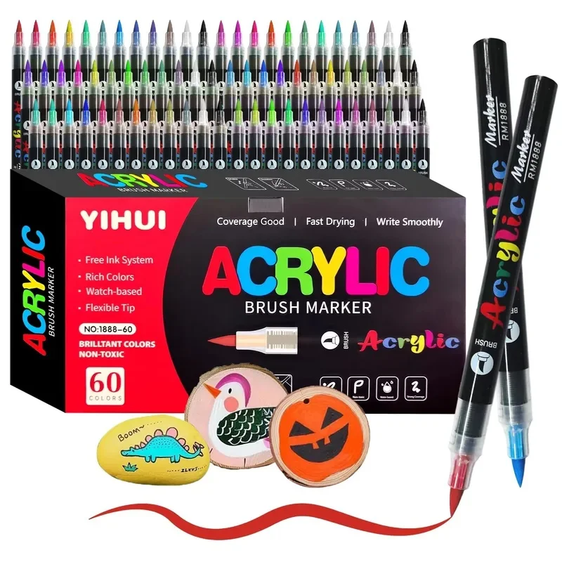 Rotulador con tinta líquida de aplicación directa, punta suave, color metálico, tono de piel, ideal para estudiantes y estudiantes de arte, translúcido y