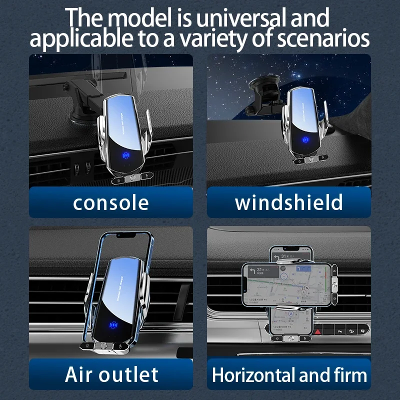Cargador inalámbrico para coche, soporte magnético para teléfono con salida de aire para iPhone 16, 15, 14, 13, Samsung, Xiaomi, estación de carga rápida por inducción