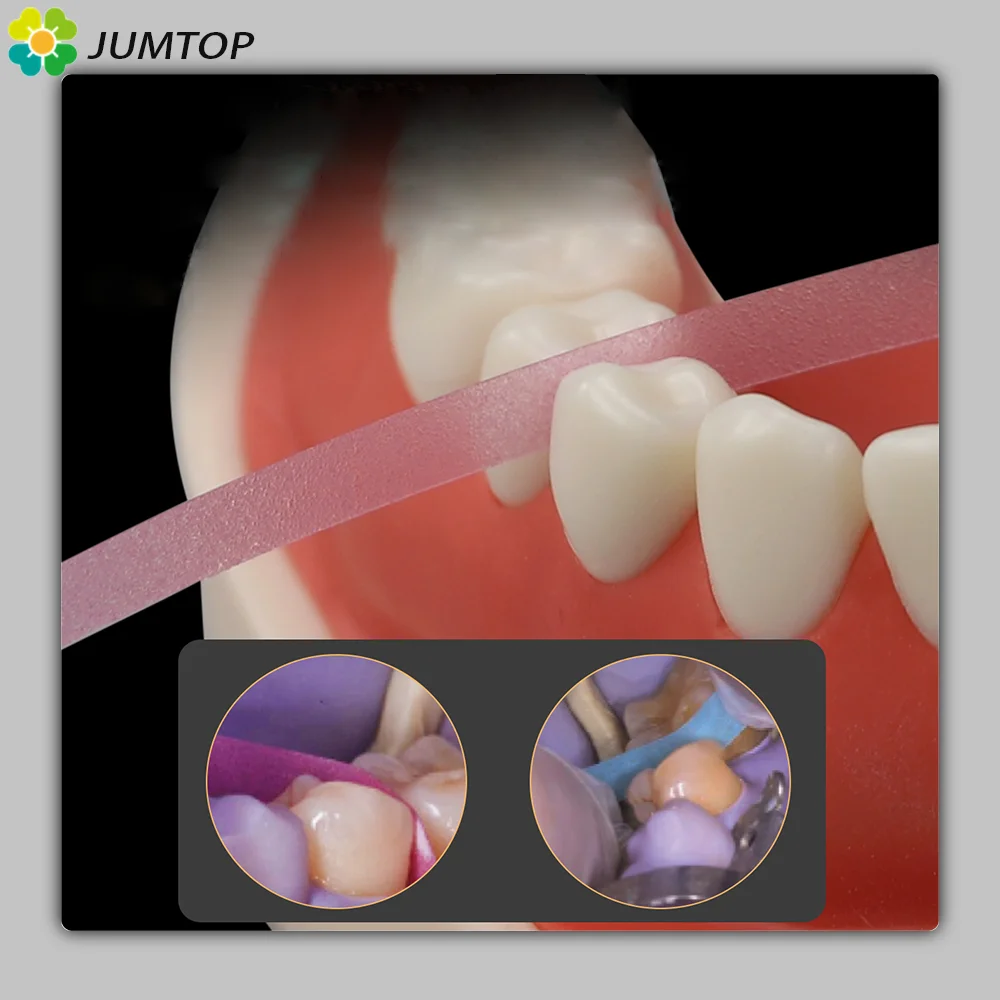 Rollo de tira de pulido Dental de 3 piezas, 6m x 4mm, lijado de dientes de resina, herramienta de dentista resistente al desgarro, Material de odontología