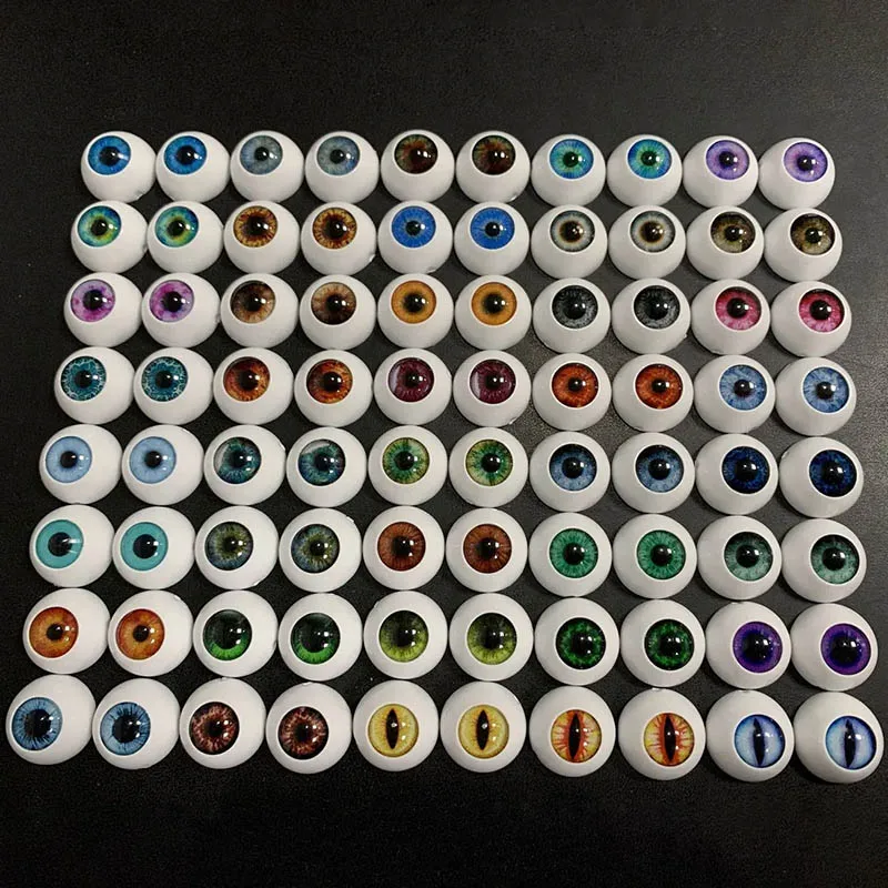 Ojos de acrílico para muñecas, accesorios de maquillaje para niñas, Juguetes Diy, 10/ 12/ 14/ 16/ 18mm, 1/6 1/4 1/3