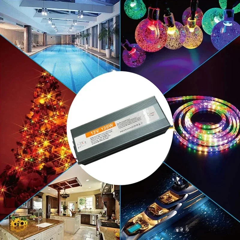 Fuente de alimentación impermeable para exteriores, transformador de iluminación IP67, AC110V~220V a DC 12V 24V, controlador LED de 10W 20W 50W 100W 400W, adaptador