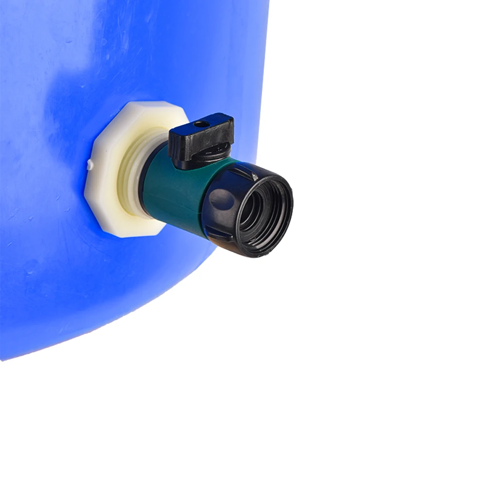 Juntas adaptadoras de válvula de mamparo de barril de lluvia de PVC de 3/4 pulgadas, conectores de drenaje de tanque de agua, junta de manguera de riego de jardín