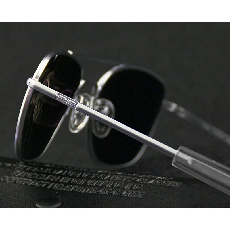 Gafas de sol RE para hombre y mujer, lentes de sol de piloto de aviación militar del ejército americano, marca de lujo, marco de titanio de Metal Vintage
