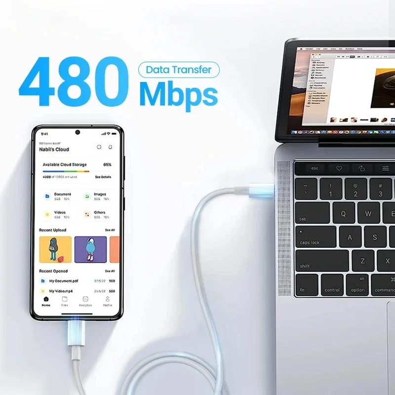 PD100W USB C a USB C Cable de cargador rápido para iPhone 15 Samsung Huawei Xiaomi Redmi OPPO POCO tipo C a cable de datos de carga tipo C