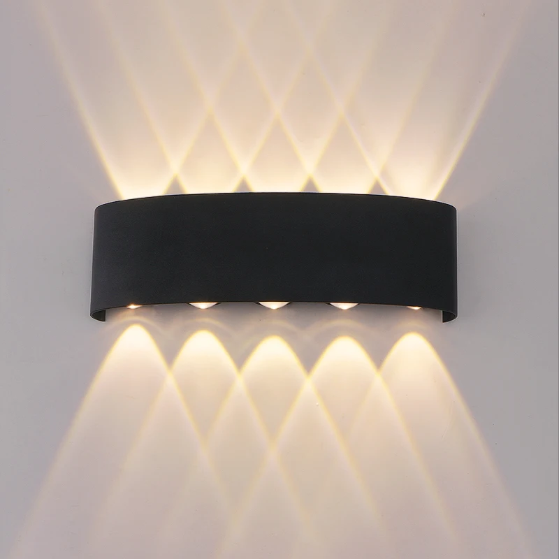 Lámpara de pared LED arriba y abajo, luz de pared Interior impermeable para dormitorio, sala de estar, pasillo, iluminación interior y exterior