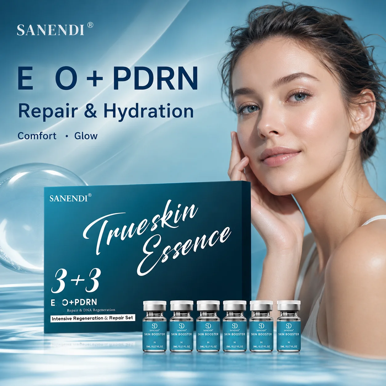 Dispositivo Gratuito Sanendi NAD+ EXOSME PDRN Suero Facial PN Hidratación Luminosidad Cuidado de la Piel Coreano Brillo Suavizante Kit Der.pen de Salón