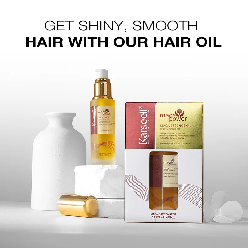 Karseell 50ml Aceite de argán marroquí 50ml 1,69 fl.oz para la curación del cabello Suero capilar sin peso prensado en frío para cabello seco y dañado