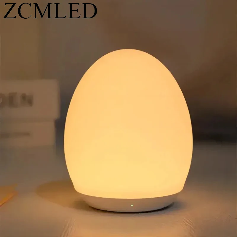 Luz nocturna que cambia de 7 colores, lámpara regulable táctil con Control remoto RGB, lámparas de mesita de noche portátiles, lámpara de noche recargable por USB