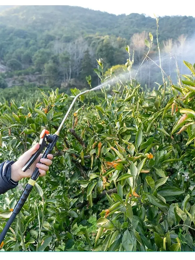 Interruptor de prensa de gatillo de mango de mano con junta de cobre de bloqueo para pulverización eléctrica, pulverizador de mano, accesorios agrícolas de jardín