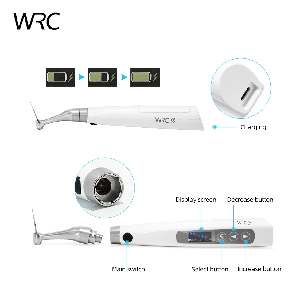 Motor Endo inalámbrico inteligente Dental 2 en 1, localizador de ápice incorporado, conducto radicular 360, pieza de mano ajustable para tratamiento del conducto radicular