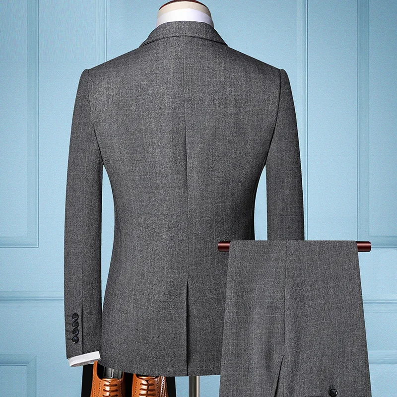 Traje De negocios Elegante para Hombre, Blazer, chaleco y pantalones, moda informal, Traje De boda, 6XL