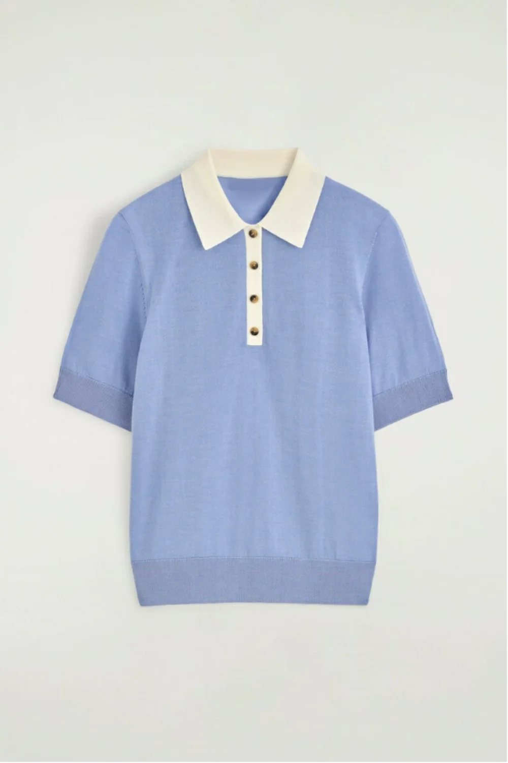 XIMIAN APPAREL 2026 traf cos Otoño Nuevo Estilo de Camiseta Polo de Punto Azul para Mujer - Top de Estilo Sencillo