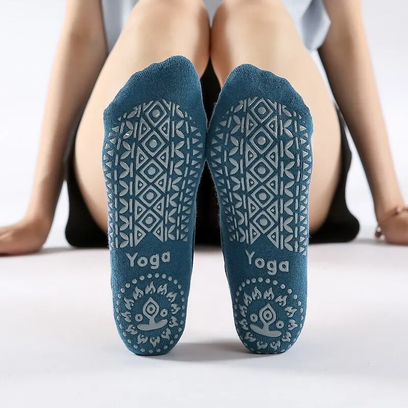 Calcetines de Pilates antideslizantes de alta calidad para mujer, calcetines de Yoga de vendaje transpirable, calcetines deportivos de Ballet de Barre de baile y Fitness de algodón