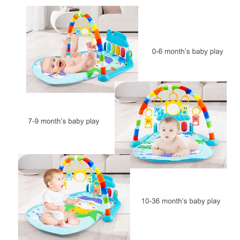 Alfombra Musical para juegos de gimnasio para actividades de bebé, alfombra para chico, alfombra de rompecabezas, teclado de Piano, tapete infantil, almohadilla de juego para gatear, juguete para regalo para bebé