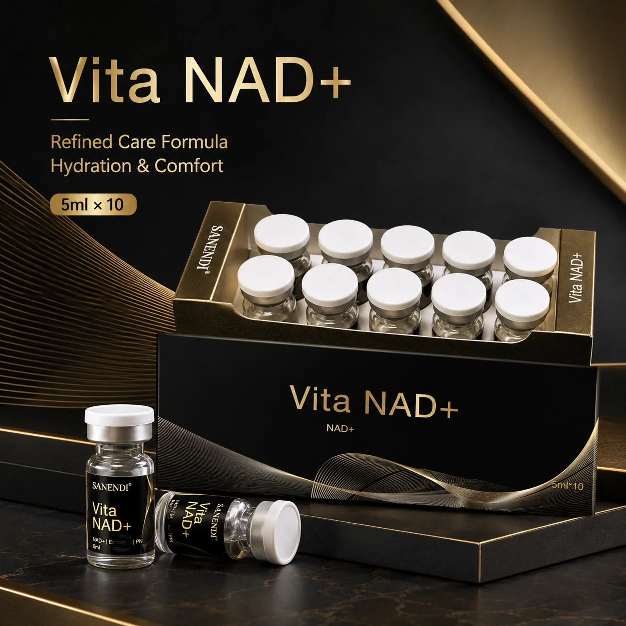 SANENDI NAD+ Youth Fresh Kit Exomes, Ácido Hialurónico, Cuidado de la Piel Coreano, Hidratación, Der.pen, Cuidado Facial, Acabado Suave, Cuidado Diario