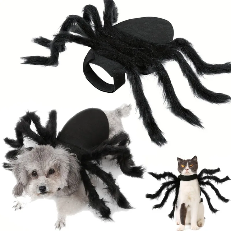 NONOR-ropa de Halloween para perros y gatos, disfraz divertido de araña para mascotas, disfraces de fiesta de Halloween para perros pequeños y medianos