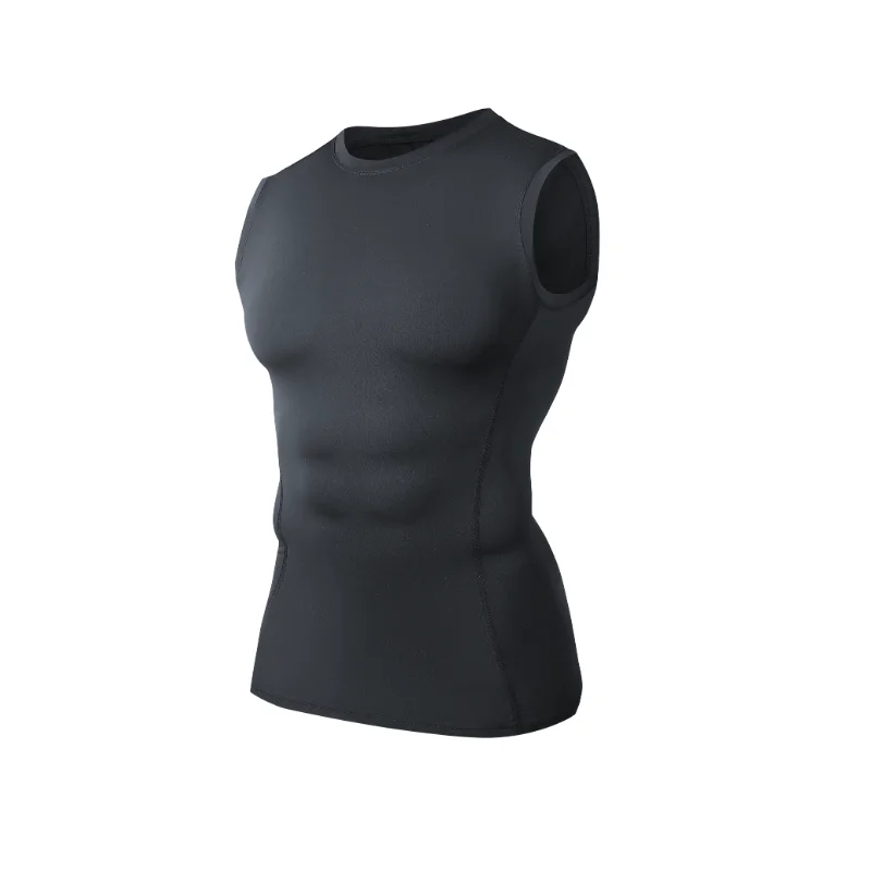 Chaleco de entrenamiento para hombre, ajustado, sin mangas, secado rápido, transpirable, absorbe la humedad, correr, entrenamiento de gimnasia, camiseta sin mangas para Fitness