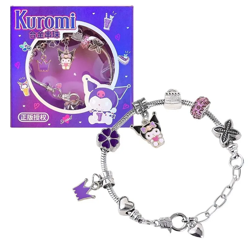 1 pieza de accesorios de cuentas de cadena de moda para mujer, con diseño de personajes de dibujos animados Kawaii y adorables como Cinnamoroll, Melody y Kuromi, para decoración de fiestas.