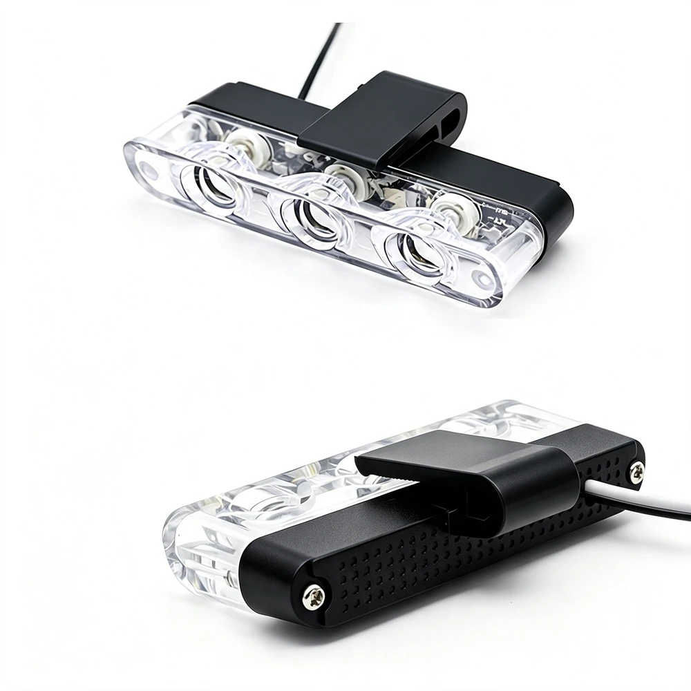 Luz Estroboscópica LED Ámbar de 3 LED con Control Remoto Inalámbrico, Luces Estroboscópicas para Parrilla de Coche, Luces LED de Emergencia para Vehículos, Lámpara de Señalización Intermitente de 12V