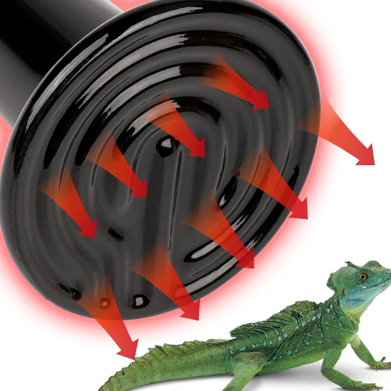 Lámpara calefactora de cerámica para reptiles, 75mm/45mm, sin luz, calentador de infrarrojos lejanos, tortuga, serpiente, lagarto, mascota, pollito, 220-240v, 1 Uds.
