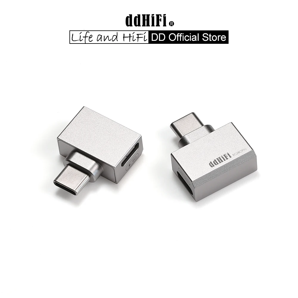 DD ddHiFi TC28CPro USB-C a USB-C OTG y adaptador de corriente para teléfonos Android, iPad, PC, iPhone 15 Series, reproducción mientras de cargar