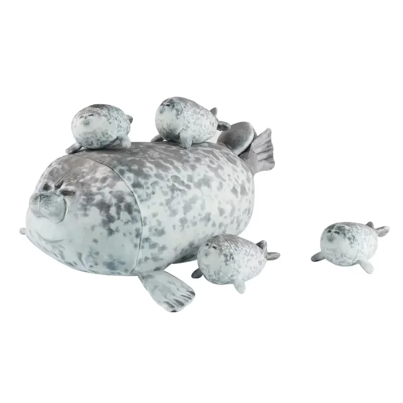 Juguete de peluche de cinco piezas con sello para madre e hijo de 40cm, juguete con cremallera para niños y niñas, regalos de Navidad y Halloween