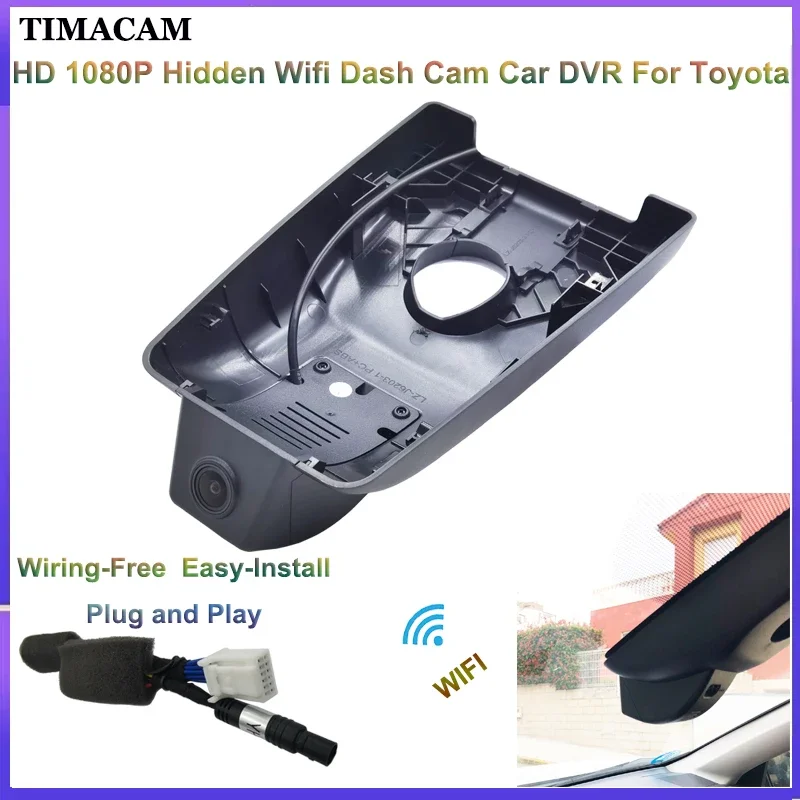 Cámara DVR para Auto con Wifi, Plug and Play, para Toyota Camry, Highlander, Rav4, CHR, Sienna, Corolla, IZOA, Alphard, Modelos 2016-2024, 2025, 2026