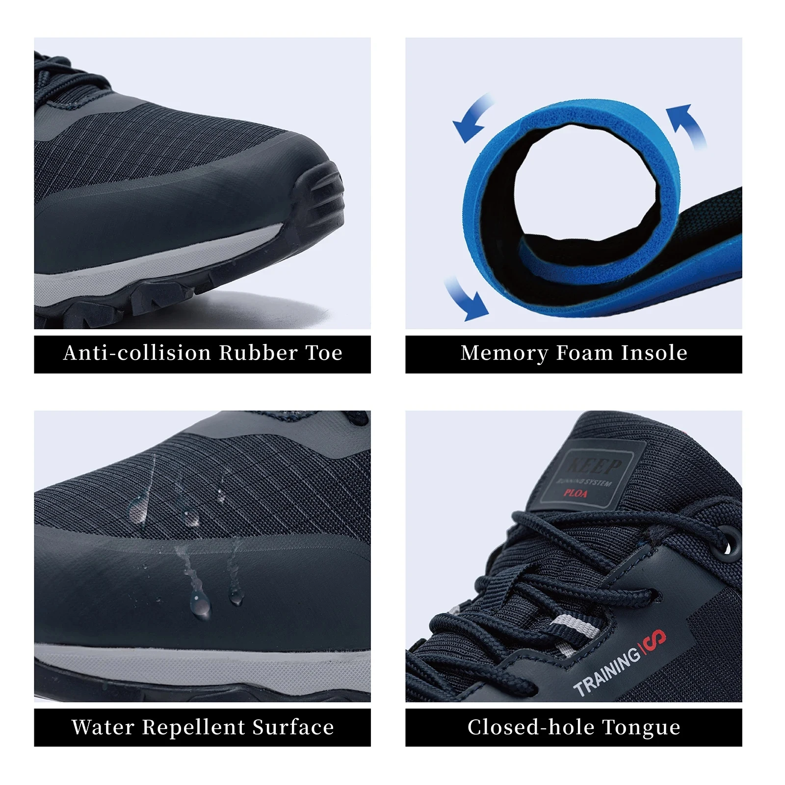 Baasploa-Zapatillas antideslizantes para hombre, zapatos de senderismo resistentes al desgaste, para exteriores, impermeables, ligeras, 2023
