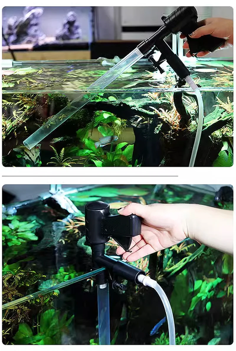 Bomba de cambio de agua para pecera de acuario, herramienta de limpieza de acuario, cambiador de agua al vacío, limpiador de grava y arena, bomba de filtro de sifón Manual