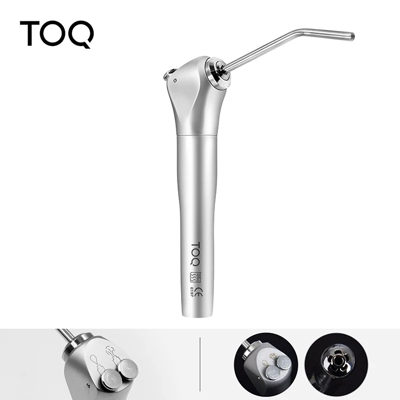 Jeringa dental de aire y agua de triple vía con 2 boquillas y tubos para equipo de limpieza dental
