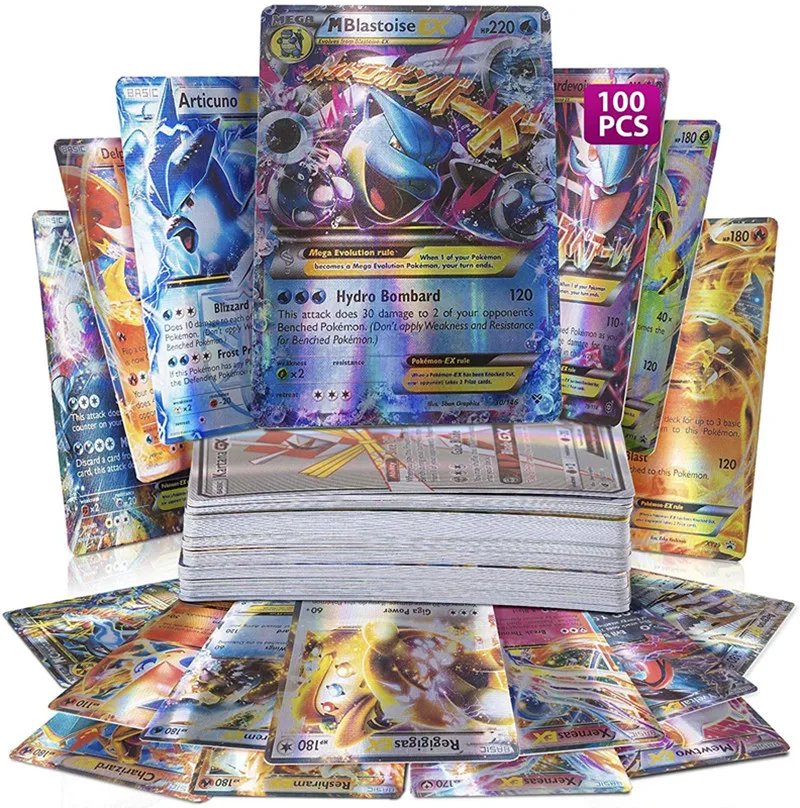 20 piezas de cartas Pokémon en inglés GX Tag Team Vmax EX Mega Shining, cartas de juego de batalla, cartas coleccionables, juguetes, regalos para niños
