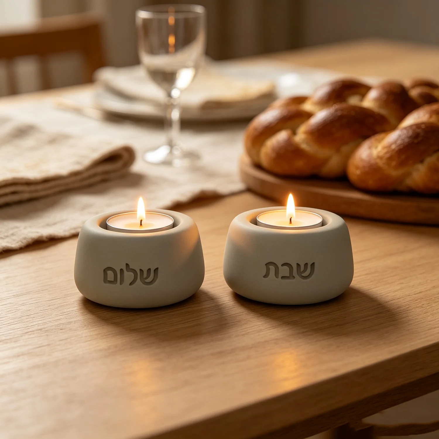 Molde de silicona para candelabro Shabbat Shalom, múltiples formas, para cemento, yeso, portavelas, molde de silicona, Judaica, Sábato
