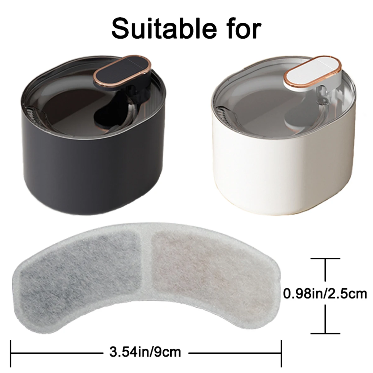 Filtro de carbón activado CT2028, filtros de repuesto para fuente de agua para gatos, accesorios para fuente de beber automática para perros y gatos